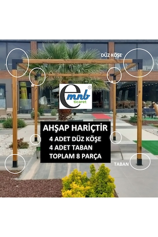 Mnbe Pergule Pegole Pergola Kamelya Montaj Aparatı Düz Sistem Set
