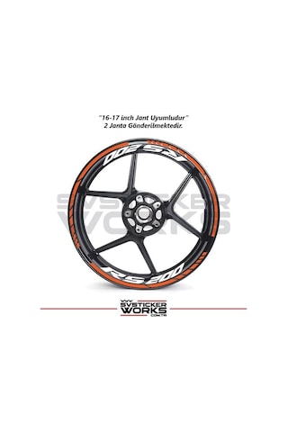 Bajaj Rs200 Jant Sticker Dış Ve İç Set Sticker Jant Şeridi Turuncu 00062700