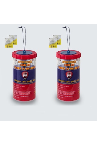 2 X FLY JAIL | LONG JAR, 1.5 LİTRE KAVANOZ TİPİ KARASİNEK TUZAĞ