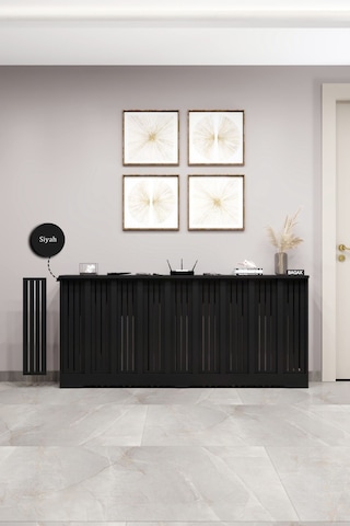 Efes Model, Siyah Renk, 176 Cm Petek Kaplama, Dresuar Siyah