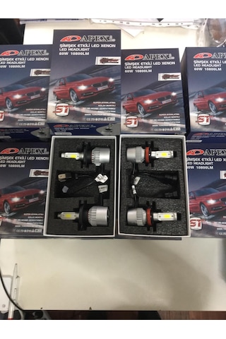 Hb4 9006 Apexi 10800 Lümen Şimşek Etkili Beyaz Apexi Led Zenon