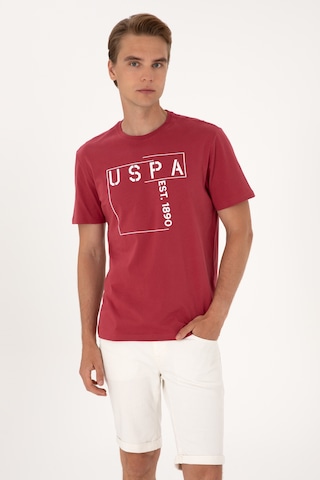 U.S. Polo Assn. Erkek Regular Fit Vişne Bisiklet Yaka Tişört 50306908-VR223