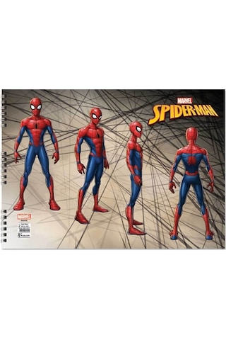 Spiderman Resim Defteri 25 X 35 Cm. 15 Yaprak - Oturan Spiderman Diğer