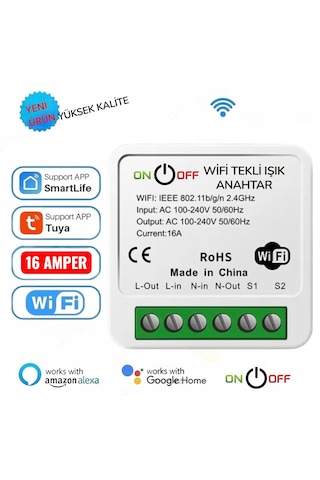 Tuya Destekli Akıllı Işık Anahtar