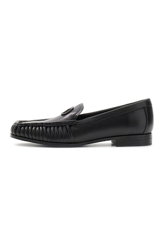 Guess Belda Kadın Deri Loafer Ayakkabı Fltbealea14 Siyah