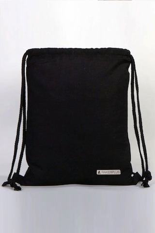 Rakerplus Siyah 35x40 Cm Unisex Ham Bez Büzgülü Sırt Ayakkabı Çantası Natural
