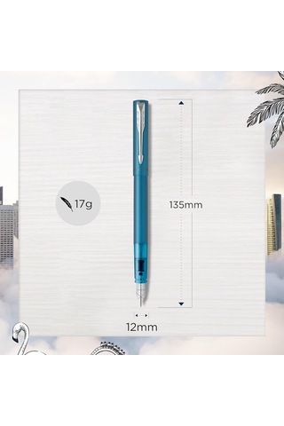 Parker Dolma Kalem Vector Xl Matte Teal M Blue Genel