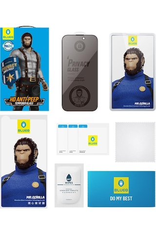 Blueo Apple Uyumlu iPhone 14 Pro Max Kırılmaz Privacy Hayalet Ekran Koruyucu