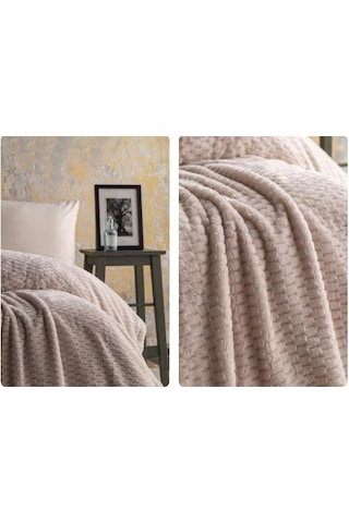 Ap Jakarlı Tek Kişilik Ekru Trusty Battaniye 160 220 Ekru