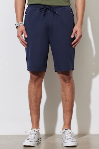 Ac&Co / Altınyıldız Classics Erkek Lacı Standart Fit Normal Kesim Pamuklu Cepli Esnek Örme Şort Lacivert