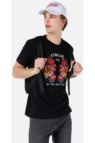 Colin's Colins Siyah Erkek Tshirt K.Kol Cl1068204 Q1.V2 Blk Siyah