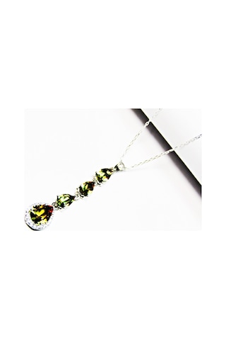 Gümüş Zultanit Damla Taşlı Kadın Kolye