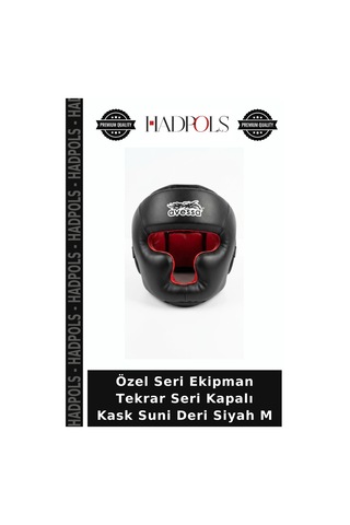 Özel Seri Ekipman Tekrar Seri Kapalı Kask Suni Deri Siyah M