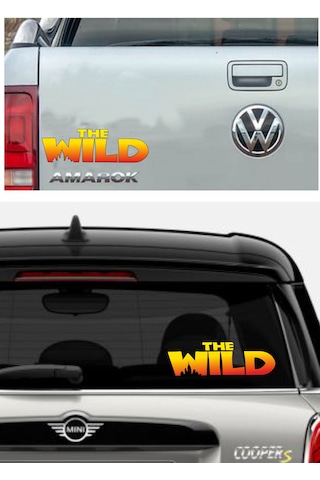 The Wild Vahşi Sticker - Adventure 4x4 Off Road Pickup Sticker - Araba Oto Motosiklet Karavan Sticker - 00038 12x4 Cm