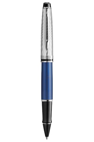 Waterman Expert 3 Metalik Mavi Gövde Krom Klips Roller Kalem Çok Renkli