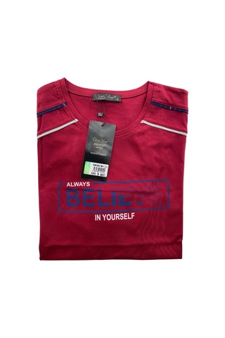 Dode Flora Erkek Yazılı Kısa Kollu Şortlu Pijama Takım - 1204 - Ovr - Slp Bordo