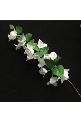 Yapay Çiçek Begonvil Çiçeği Beyaz 80Cm Tek Dal Bodrum Çiçeği Sar