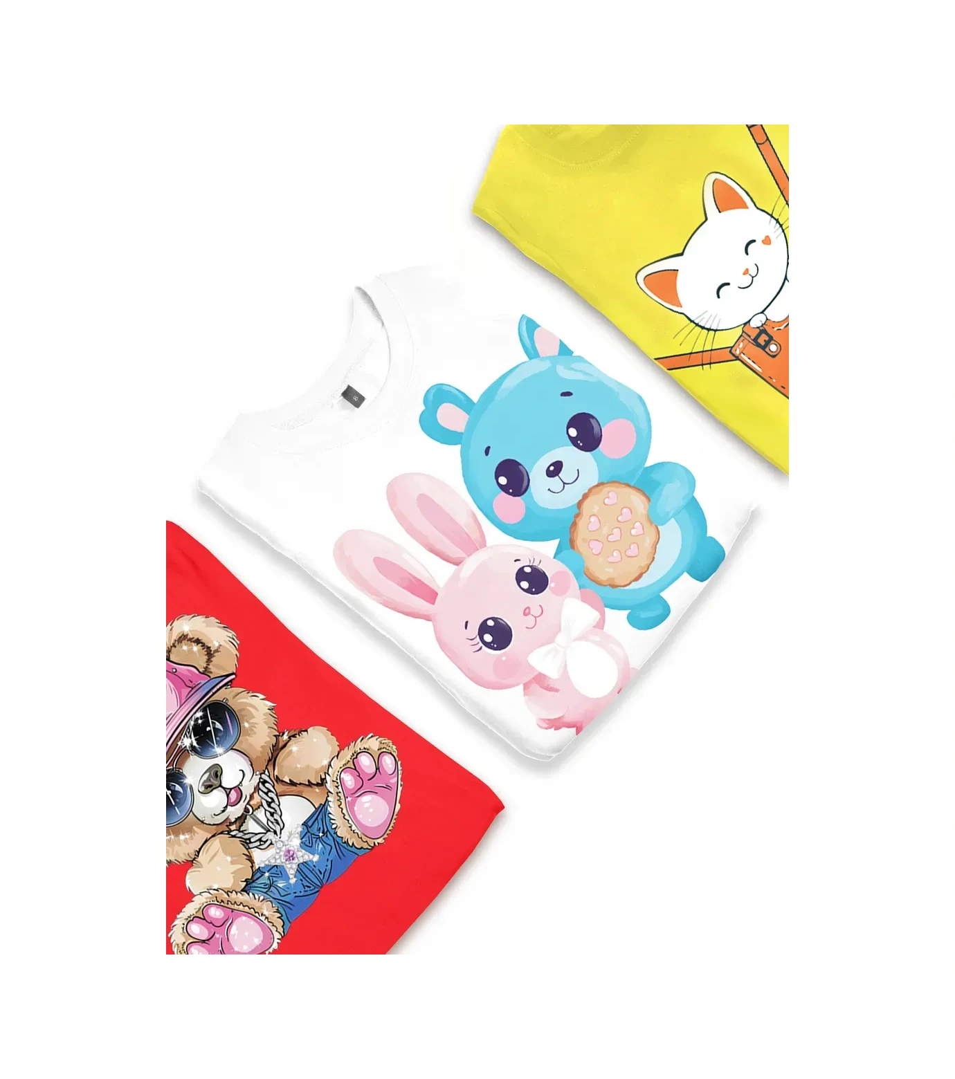 Follow Me Kız Çocukları İçin Tişört Seti 4 Parça 336354113 Kırmızı