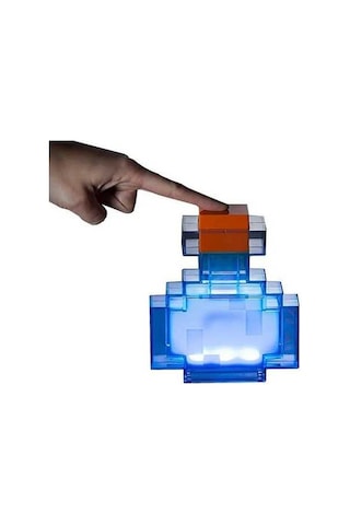 Besthome1 Minecraft İksir Lambası 7 Renk Değiş. Şarjlı Usb Pil, Mavi Mavi