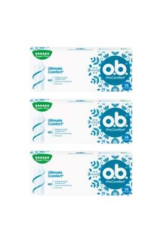 O.b. Procomfort Tampon Süper Plus 16'li 3 Paket Toplam 48 Adet