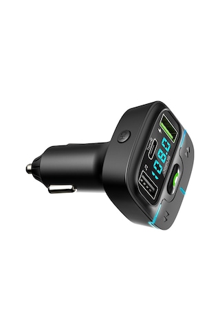 F9 Araç Fm Transmitter 5.3 Bluetooth Araç Kiti Usb Type-c Hızlı Şarj Kart Çakmaklık Girişli
