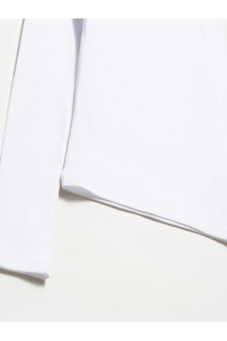 Dilvin Kayık Yaka Yarım Kollu Top 101a31332 Beyaz