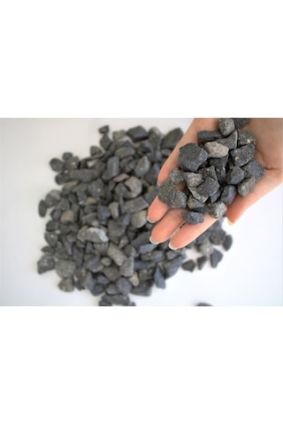 Bazalt Taşı 5 Kg 1,5-2,5 Cm Siyah Taş Siyah Dolomit Taşı Dere T