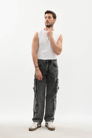 Banny Jeans Erkek Kargo Cepli Jean Pantolon Gri