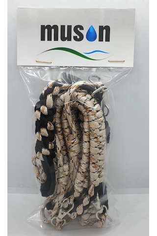 Muson Paracord El Örgüsü Düdük Askısı Çöl - Camo Green