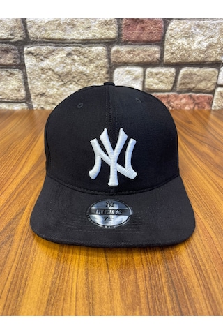 Hamze Ny Newyork Nakışlı Hiphop Snapback Rapper Drip Şapka Cap Siyah - Beyaz