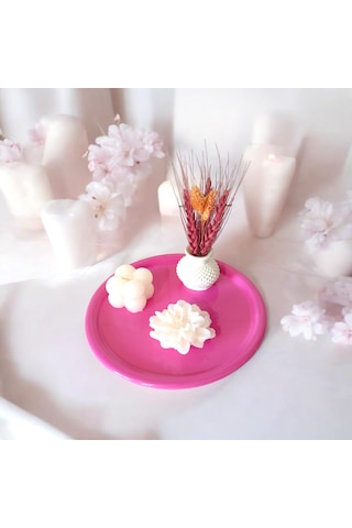 Etal Tepsi Metal Tabak 6 Adet Yuvarlak Çay Ve Kahve Sunum Tepsisi