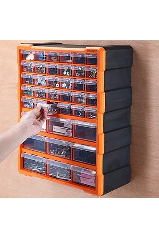 39 Çekmeceli Ayırma Kutusu Mw1502 39 Bireysel Çekmece 78 Bölmeye Kadar Bölmeler 47,5x38x16 Cm Garaj Atö Çok Renkli