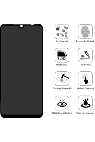 Logis Xiaomi Redmi Note 10 Pro Prıvacy Glass A+ Hayalet Ekran Koruyucu