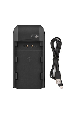 Geeksen Taşınabilir Mini Np-fv5 Plus Şarj Cihazı - Usb Kablolu Ve Gösterge Işıklı