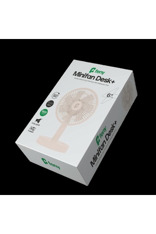 Feny Fn-f75 Beyaz 3 Kademeli Hız 180derece Dönüş 6&quot Kanat Masaüstü Dahili 1800mah Bataryalı Type-c Şarj Gir