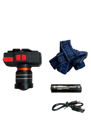 Ws-2035 Teleskobik Zoomlu Şarlı Kafa Lambası