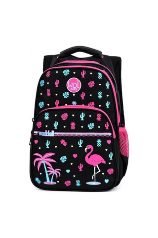 Okul Sırt Çantası Flamingo Yarasa Süngerli Sırt Destekli Öğrenci Günlük Çanta 38x28x14 Cm Çok Renkli
