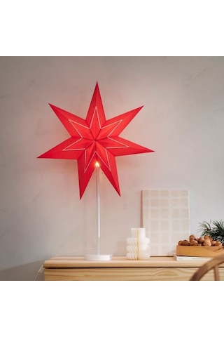 Ikea Stråla Abajur Başlığı, Kırmızı, 56 Cm, Yıldız
