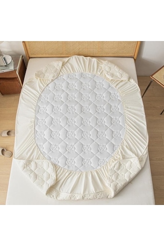 Novahub Simmons Yatak Örtüsü Açık Yeşil Tek Parça Koruyucu Kapak İdrar/su Geçirmez Açık Yeşil