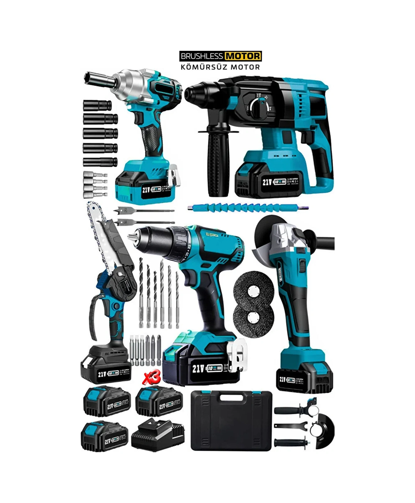 Deko Turkey DK405W 10.8 LI-2 Maxx Kömürsüz Seri 5'li Set