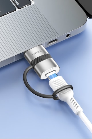 Earldom Ot91a Tak Çalıştır Usb To Type-c Dönüştürücü - Gümüş M414