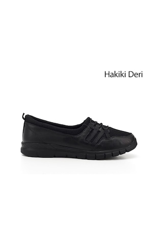 Gönderi(R) Gönderi R Kadın Siyah Dolgu Taban Hakiki Deri Comfort Ayakkabı Ddza77542130 Siyah