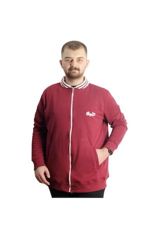 Mode Xl Büyük Beden Erkek Kolej Mont Süper 22614 Bordo Bordo