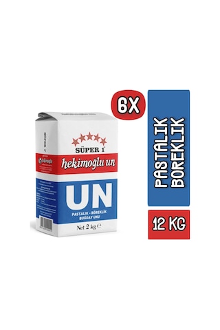 Hekimoğlu Un Pastalık - Böreklik Buğday 6 x 2 KG