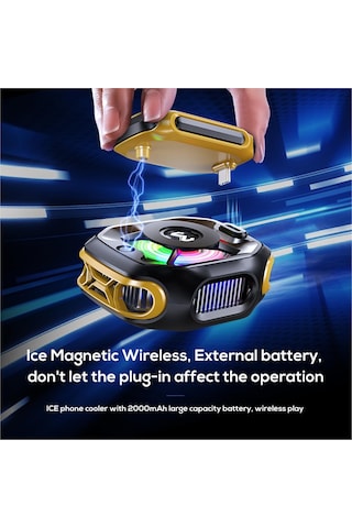 Memo Cx12 Telefon Soğutucu Fan Powerbanklı Radyatörü Magsafe Rgb