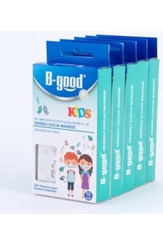 B Good Kids Desenli Çocuk Maskesi 5*10 Adet