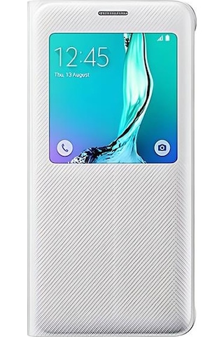 Galaxy S6 Edge Plus İle Uyumlu Kılıf S View Cover Ef-cg928pwegtr Beyaz
