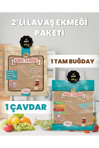 2'li Paket 1 Paket Ekşi Hamurlu Tam Buğday Lavaş Ekmeği - 1 Paket Ekşi Hamurlu Çavdar Lavaş Ekmeği