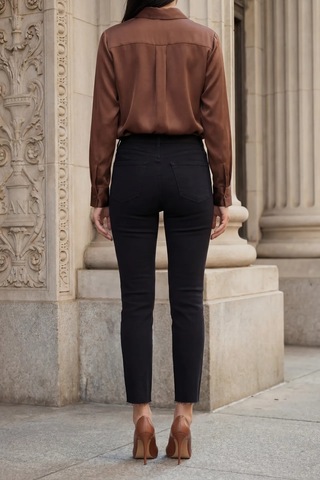 Hiccup My Fashıon Yüksek Bel Dar Kesim Skinny Kot Pantolon Siyah