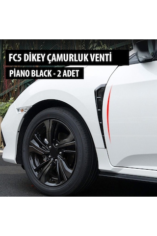 Oto Araç Universal Çamurluk Venti Honda Civic Fc5 Model Vent Fc5 Venti Parlak Siyah Piano Black
